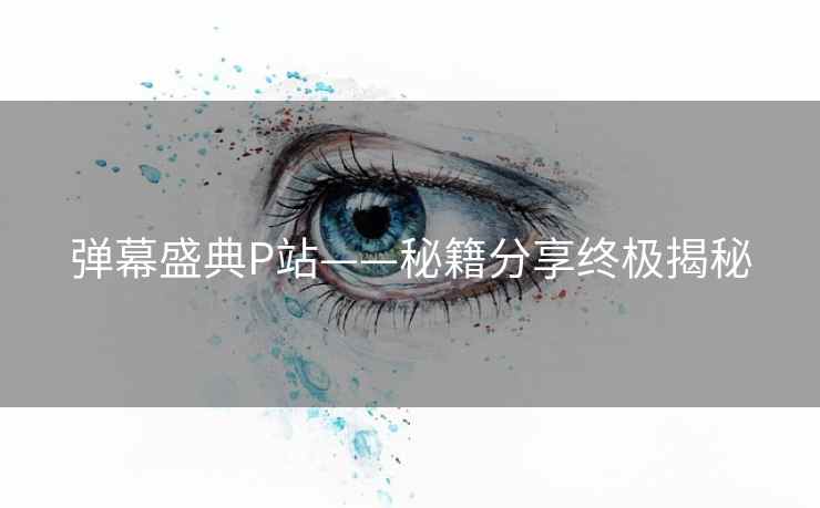 弹幕盛典P站——秘籍分享终极揭秘