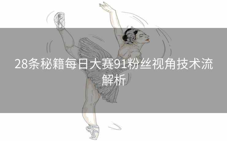 28条秘籍每日大赛91粉丝视角技术流解析 28条秘籍每日大赛91粉丝视角技术流解析